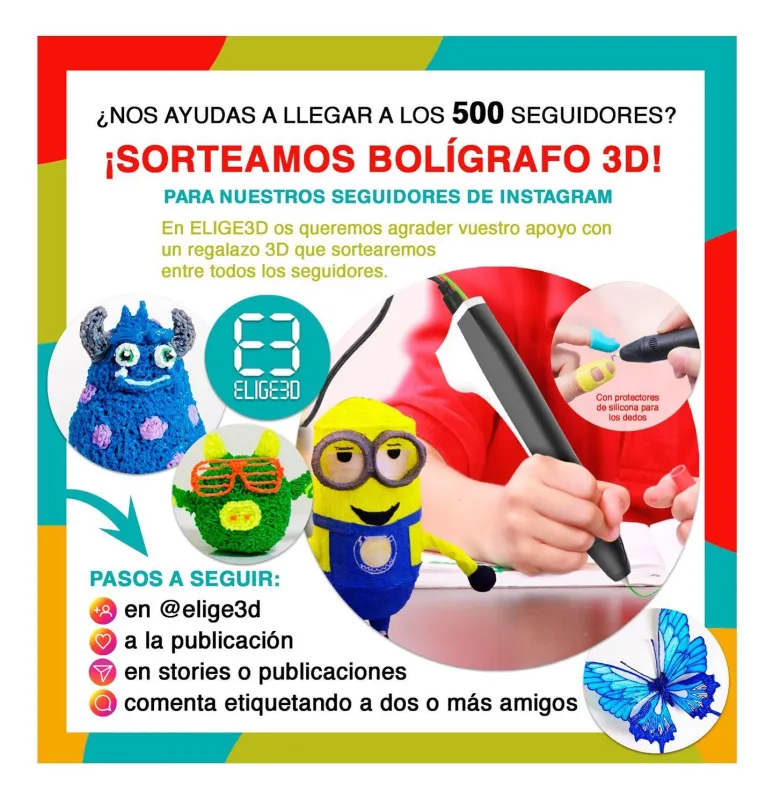 El equipo ELIGE3D estamos muy contentos de vuestro apoyo, por eso queremos premiaros con un SORTEO de un reg…