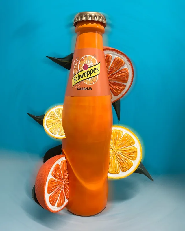 BOOM 💥 Schweppes NARANJA en 3D XXL ¿Sed?